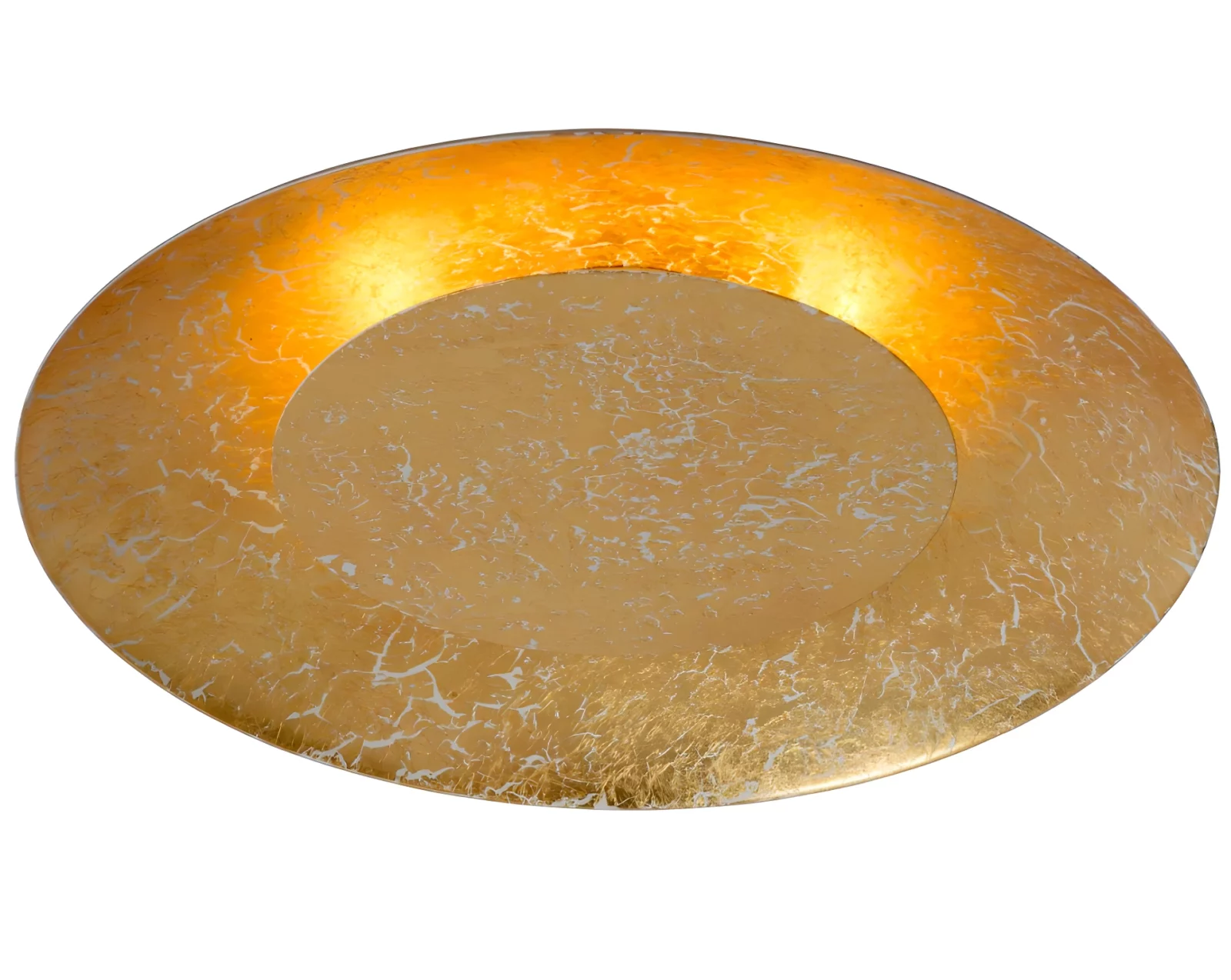 Dekoracyjny plafon Foskal LED 35 w złotym wykończeniu z efektem światła odbitego