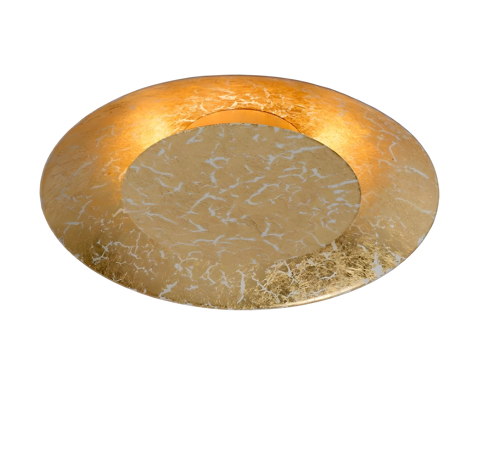 Plafon sufitowy Foskal LED 22 w kolorze złotym z pośrednim światłem