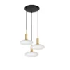 Lampa wisząca Singala z płaskimi szklanymi kloszami