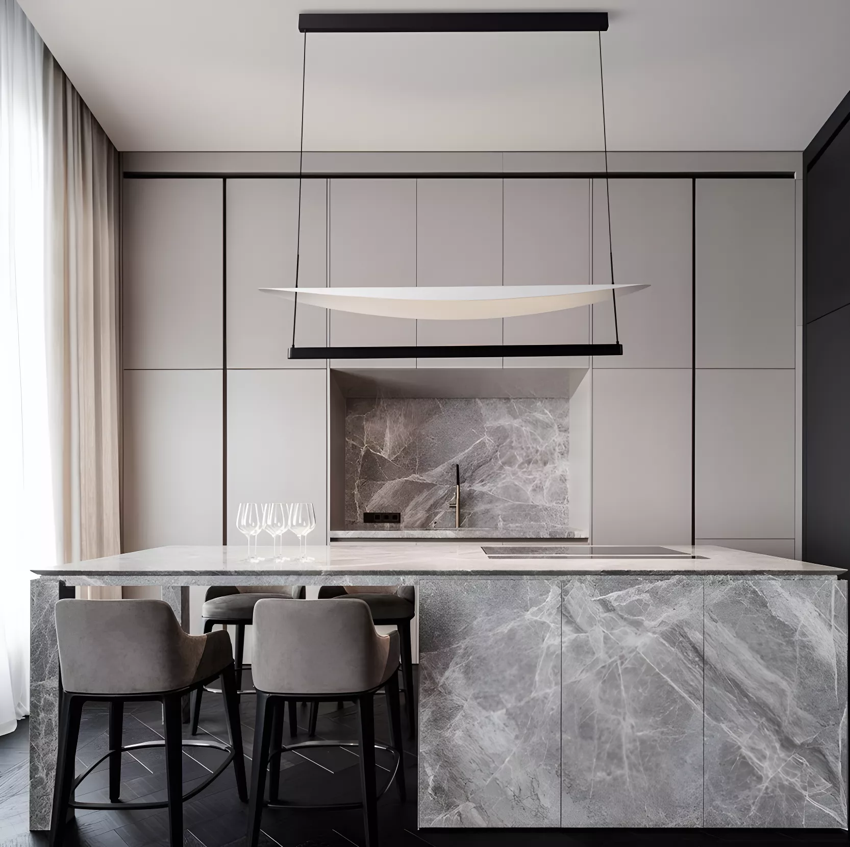 Lampa wisząca Sfumato 120 LED 81W nad wyspę kuchenną