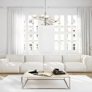 Żyrandol Aleeka - kolor biały, srebrny - KL/ALEEKA5B