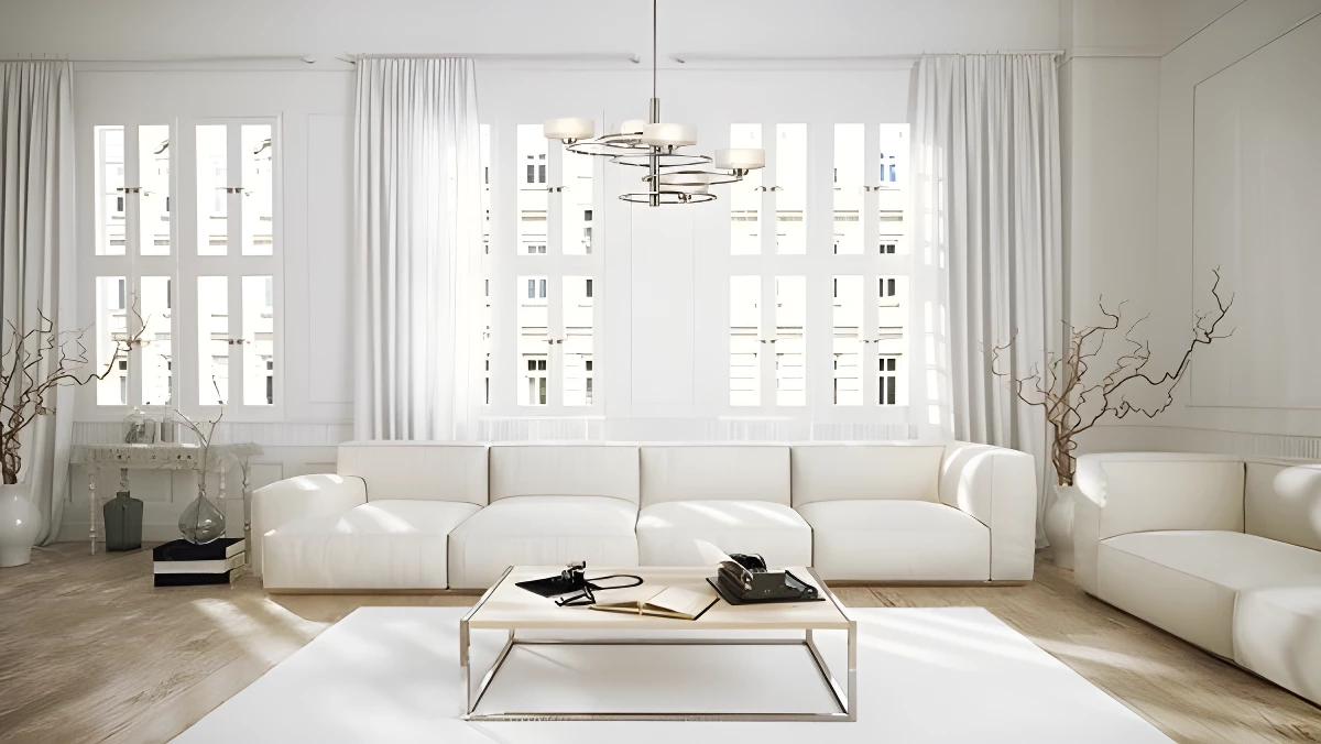 Żyrandol Aleeka - kolor biały, srebrny - KL/ALEEKA5B