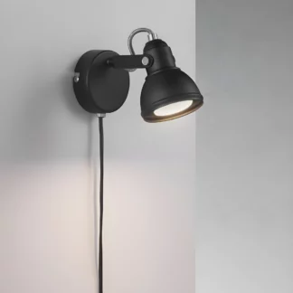 Kinkiet Aslak - kolor Czarny - 45721003