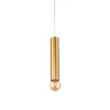Lampa wisząca Austin - złota tuba do salonu i kuchni