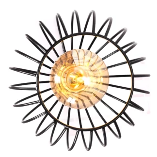 Ażurowy kinkiet Arvi - skandynawski kinkiet druciany do salonu