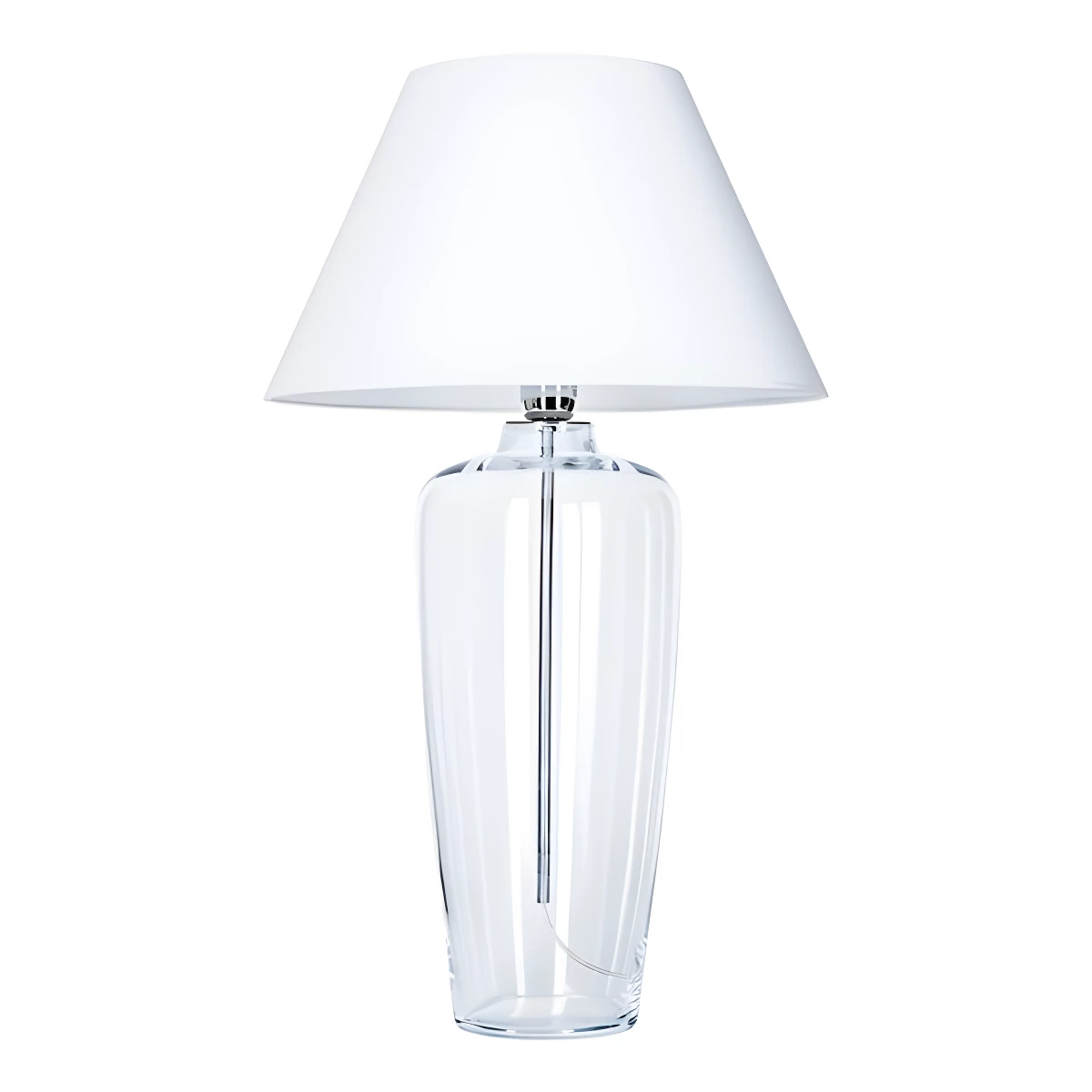 Lampa stołowa Bilbao - kolor biały, transparentny - L019031215