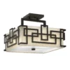 Lampa sufitowa Lanza  - kolor beżowy, brązowy, mat - HK/LANZA/SF