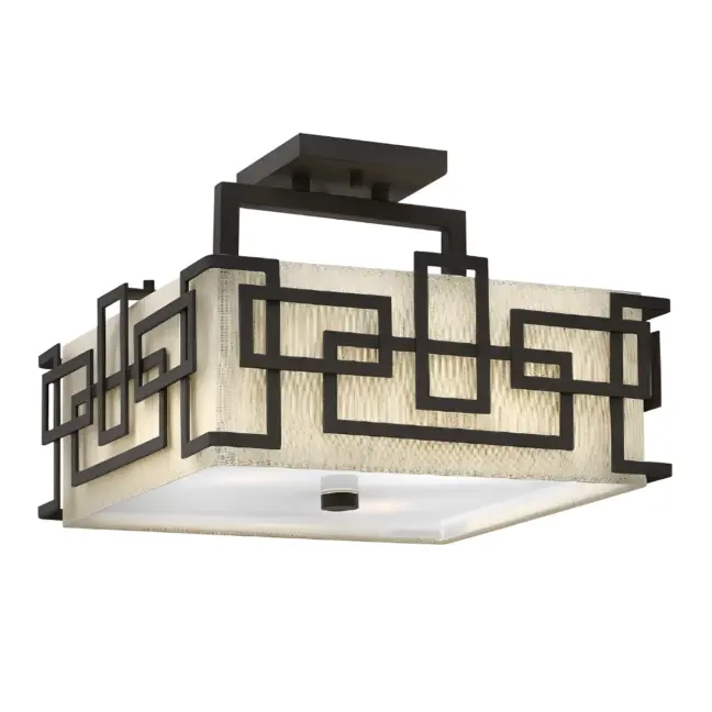 Lampa sufitowa Lanza  - kolor beżowy, brązowy, mat - HK/LANZA/SF