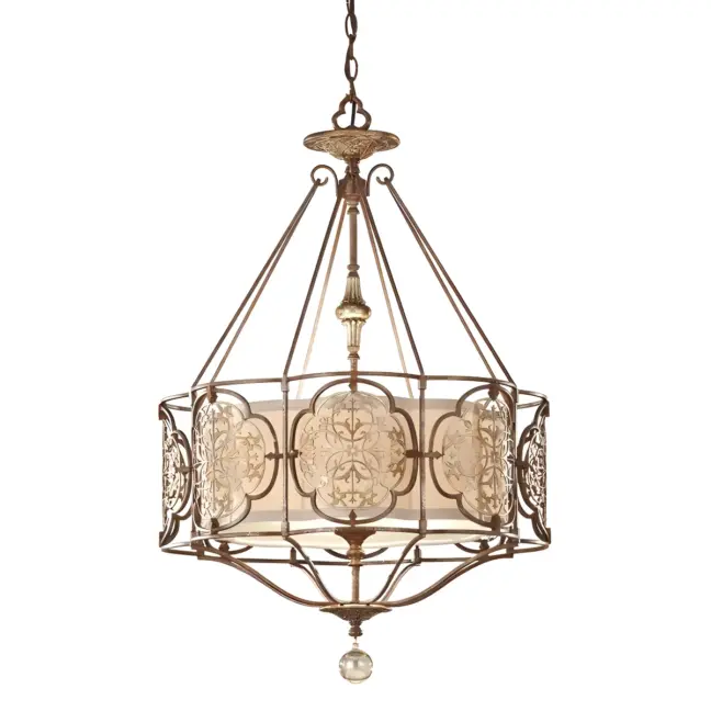Lampa wisząca Marcella - kolor brązowy, złoty - FE/MARCELLA/P