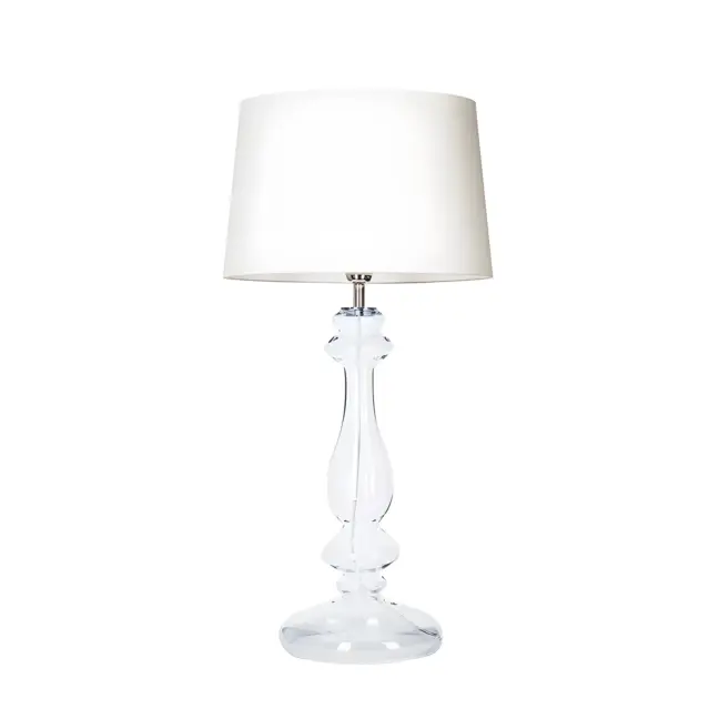Lampa stołowa Versailles - kolor biały, transparentny - L204061228