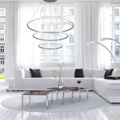Lampa wisząca Shape  - kolor srebrny - LA075/P_80_in_3k_silver