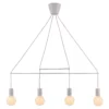 Stylowa lampa wisząca Alto - biała - 4 żarówki - salon