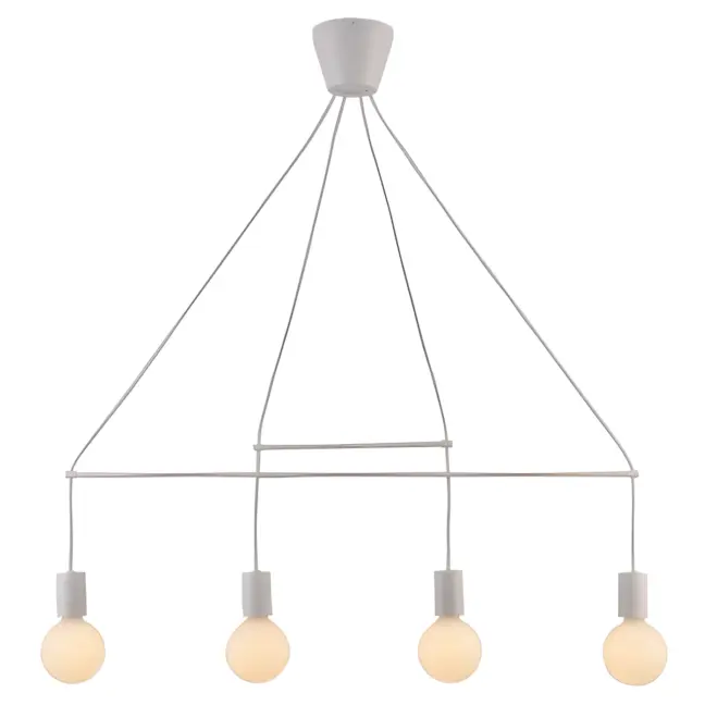 Stylowa lampa wisząca Alto - biała - 4 żarówki - salon