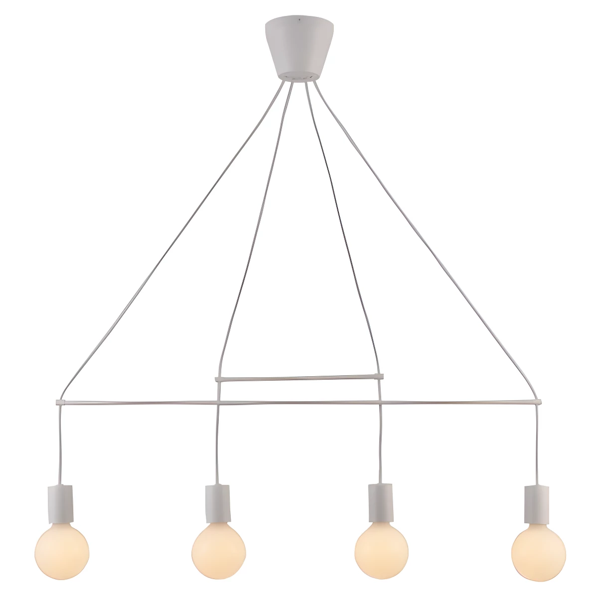 Stylowa lampa wisząca Alto - biała - 4 żarówki - salon