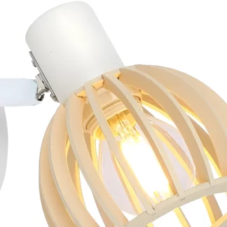 Kinkiet Atarri - drewniany klosz w stylu skandynawskim