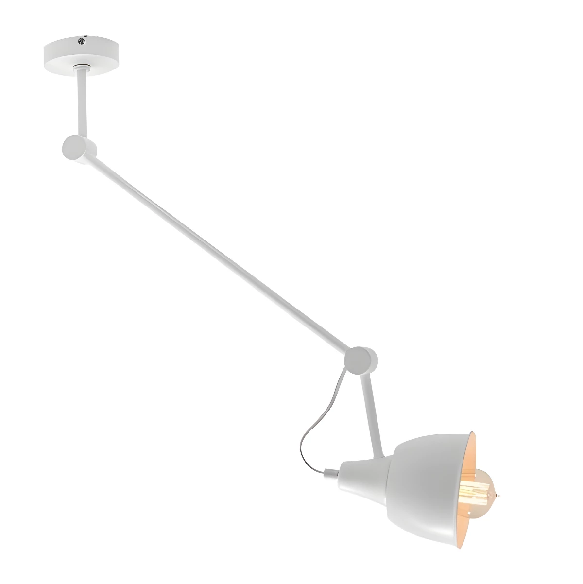 Biały kinkiet Aida - długie ramię