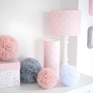 Lampa stołowa Lovely Dots - kolor różowy - LOVELY DOTS PINK TB