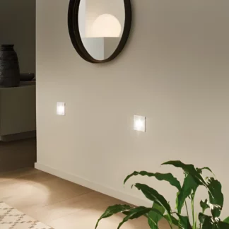 Białe oczko ścienne Paulmann - wbudowane w ścianę