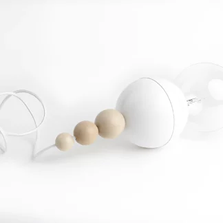 Biały kabel do żarówki Loft Bala - lampa wisząca