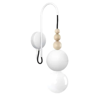 Kinkiet kula Loft Bala - biała