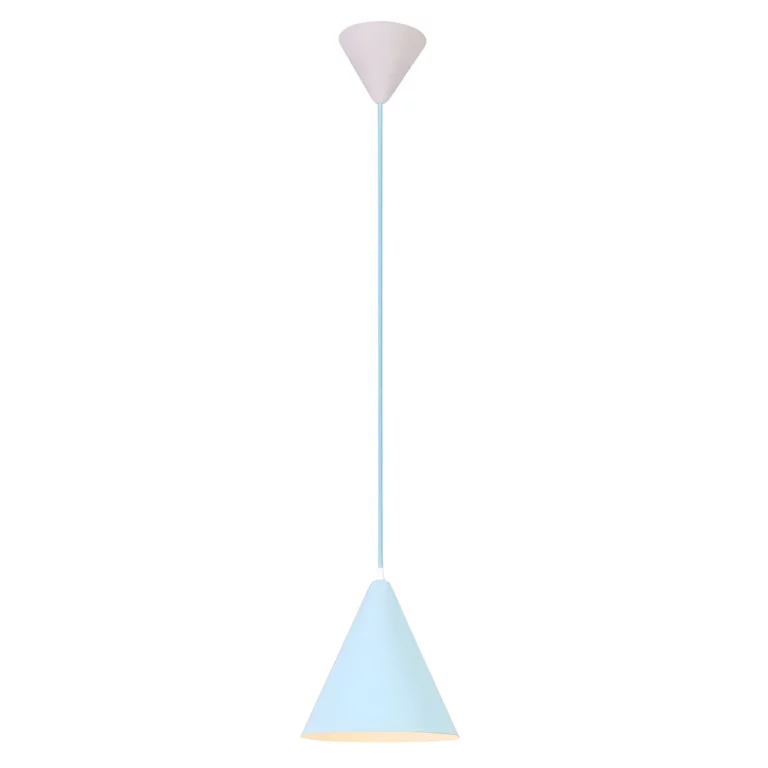 Lampa wisząca Voss z niebieskim kloszem - pastelowa dla dziecka