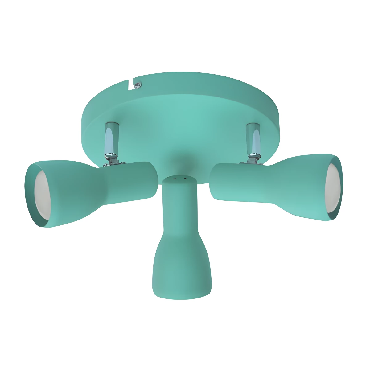 Miętowa lampa sufitowa Picardo - 3 klosze, okrągła