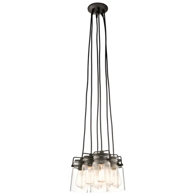 Lampa wisząca Brinley - kolor brązowy, transparentny - KL/BRINLEY6
