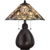 Lampa stołowa Indiana - kolor beżowy, brązowy - QZ/INDIA/TL