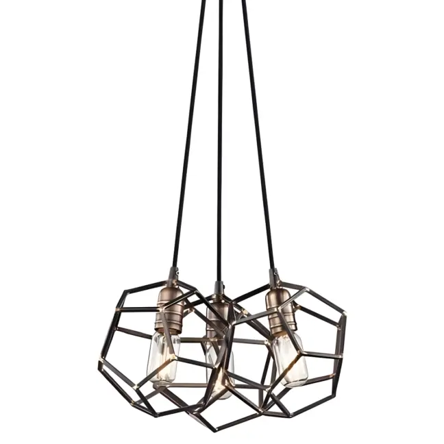 Lampa wisząca Rocklyn - kolor brązowy - KL/ROCKLYN3 RS