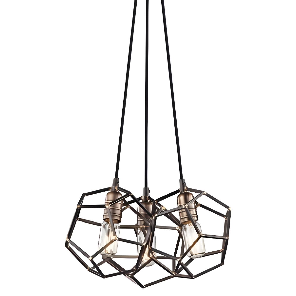 Lampa wisząca Rocklyn - kolor brązowy - KL/ROCKLYN3 RS