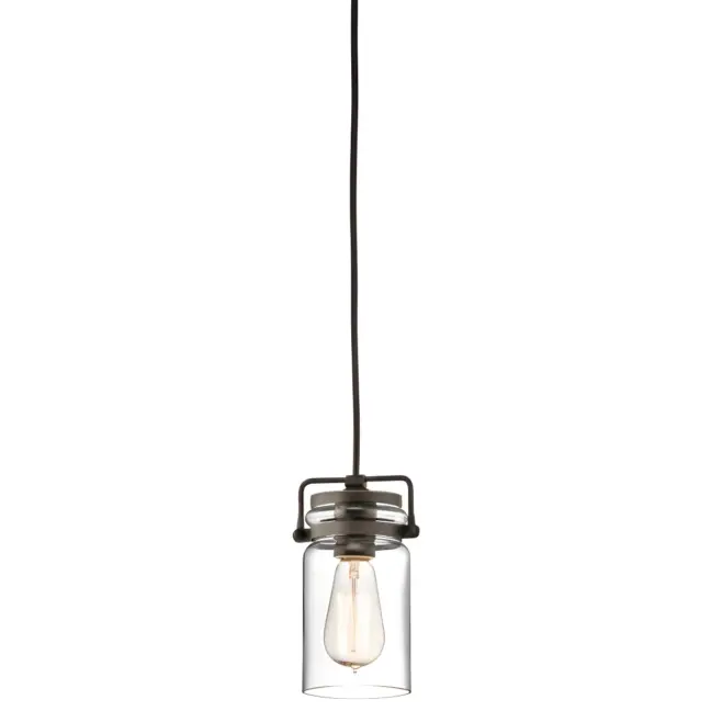 Lampa wisząca Brinley - kolor brązowy, transparentny - KL/BRINLEY/MP