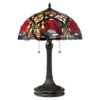 Lampa stołowa Larissa  - kolor brązowy, Czerwony - QZ/LARISSA/TL