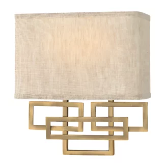 Kinkiet Lanza - kolor beżowy, brązowy - HK/LANZA2 BR