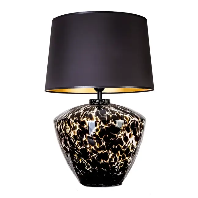 Lampa stołowa Parma - kolor beżowy, połysk, Czarny - L049102248