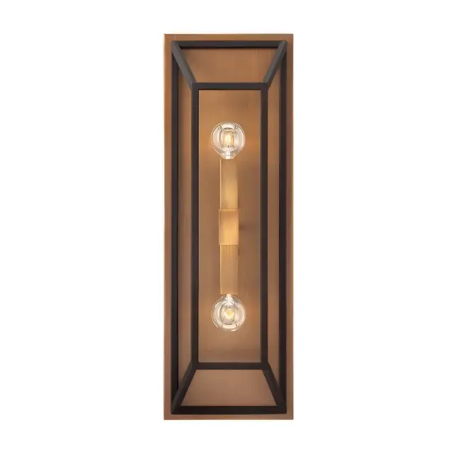Lampa ścienna Fulton - odcienie brązu, ażurowy klosz