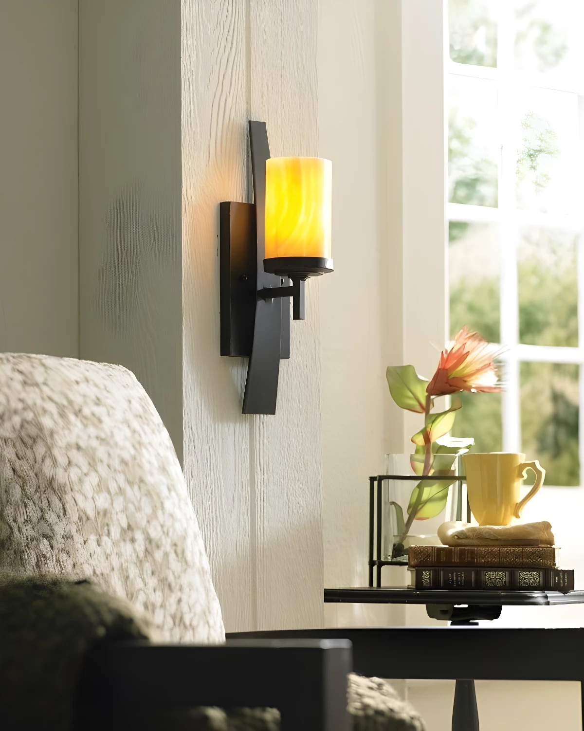 Kinkiet Kyle - kolor beżowy, brązowy, żółty - QZ/KYLE1