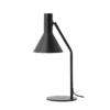 Czarna lampa biurkowa Lyss - do sypialni