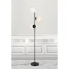 Czarna lampa podłogowa Lilly - Nordlux - 3 klosze
