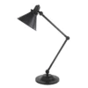 Czarna loftowa lampa stojąca Saxon do sypialni