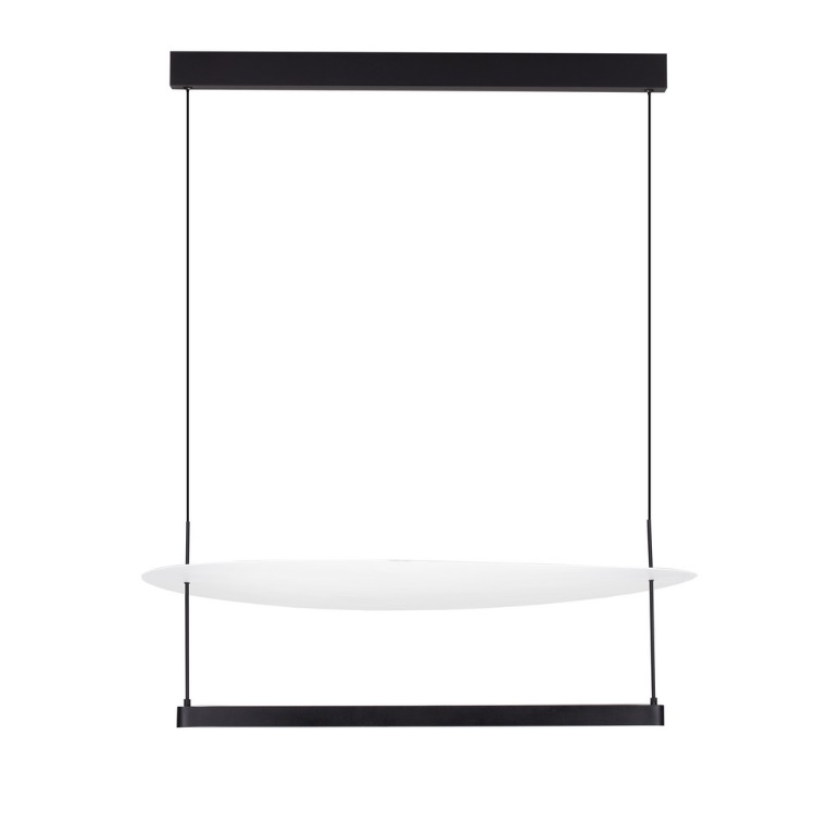 Czarna lampa sufitowa Sfumato 85 w nowoczesnym stylu do salonu