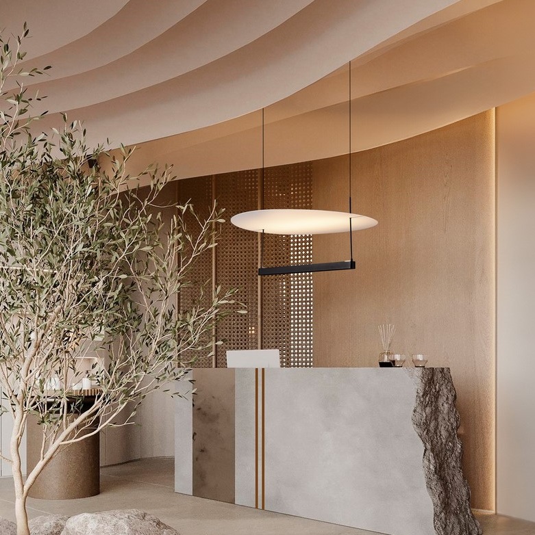 Czarna lampa sufitowa Sfumato 85 w nowoczesnym stylu do salonu