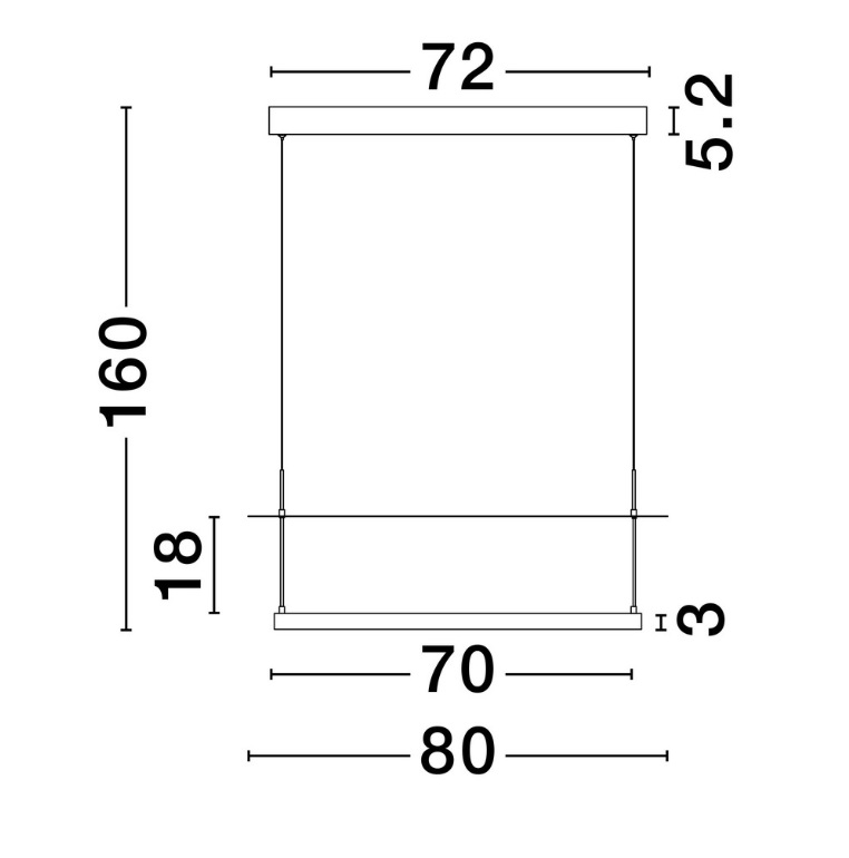 Czarna lampa sufitowa Sfumato 85 w nowoczesnym stylu do salonu
