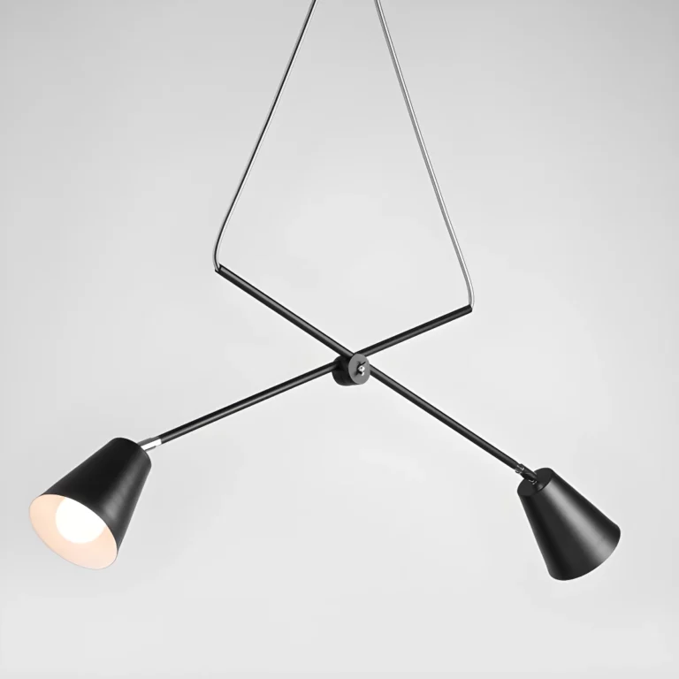 Podwójna lampa wisząca Arte - czarna, regulowana