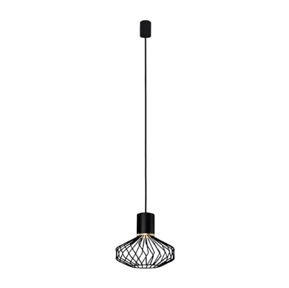 Czarna lampa wisząca Pico - druciak