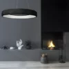Czarna lampa wisząca Reus - led
