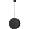 Czarna lampa wisząca Wheel - drewniana