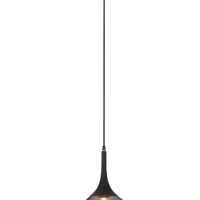 Czarna lampa wisząca Kiruna – mała - loftowa