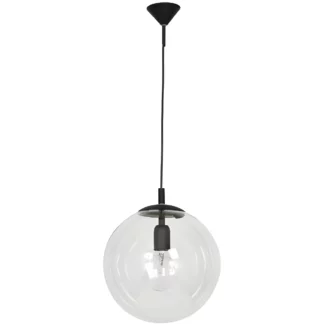 Lampa wisząca Globus - kolor transparentny, Czarny - 562G5