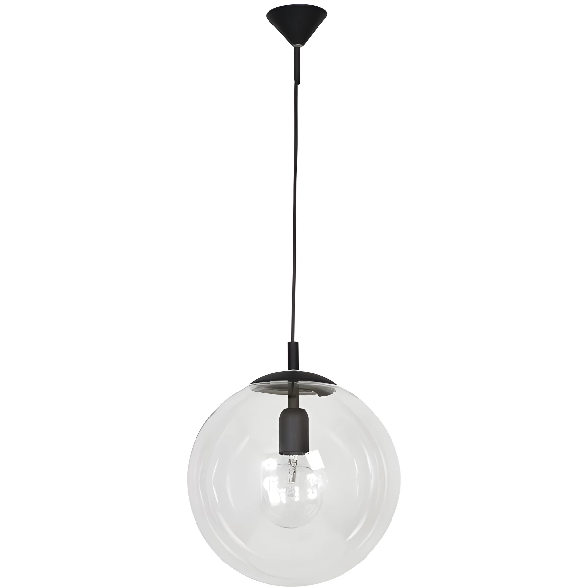 Lampa wisząca Globus - kolor transparentny, Czarny - 562G5