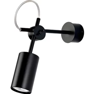 Czarny kinkiet Eye - regulowany reflektor dla dziecka